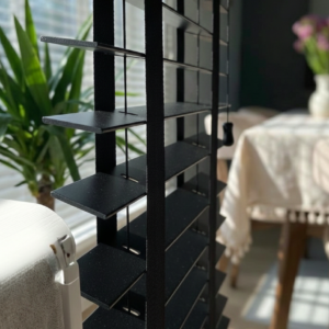 siyah ahşap jaluzi 50mm