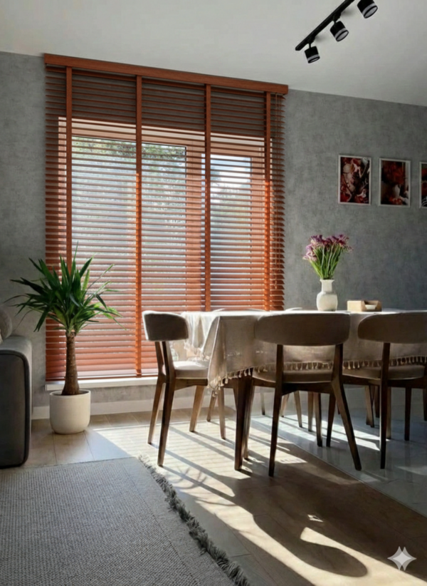 doğal ahşap jaluzi 50mm