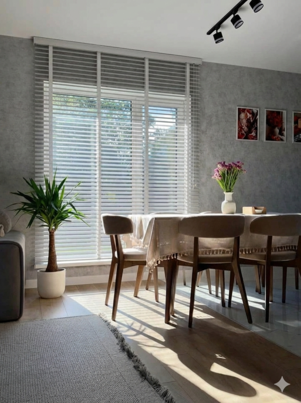 beyaz ahşap jaluzi 50mm