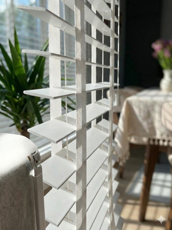 beyaz ahşap jaluzi 50mm