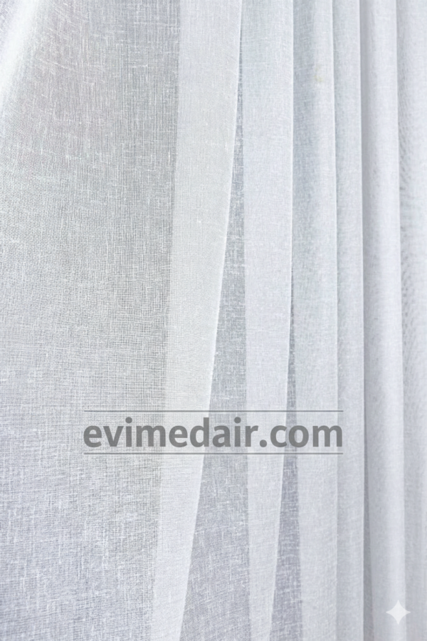 Foldet Keten Tül Perde