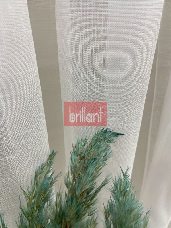 Naturel Keten Tül Perde - Ekru