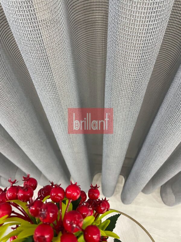 koyu grİ renk modern dokulu Örme tül