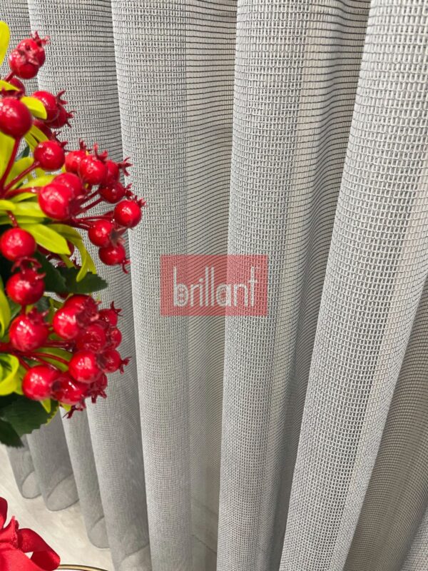 koyu grİ renk modern dokulu Örme tül