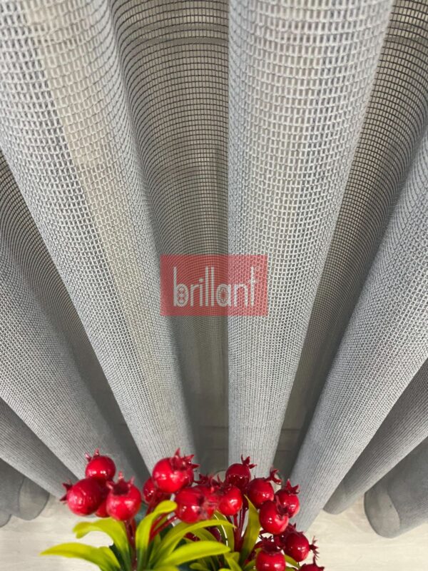 koyu grİ renk modern dokulu Örme tül