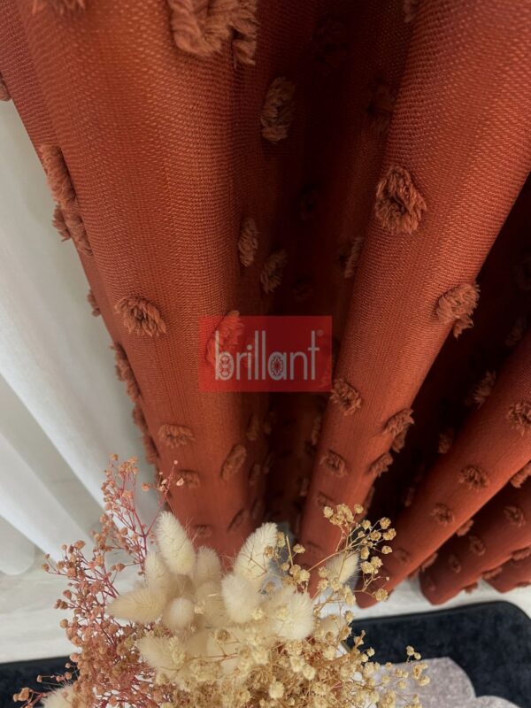 bej renk ponponlu pufy fon perde (kopya)