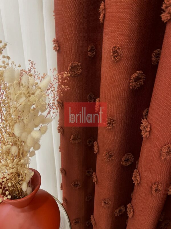 bej renk ponponlu pufy fon perde (kopya)