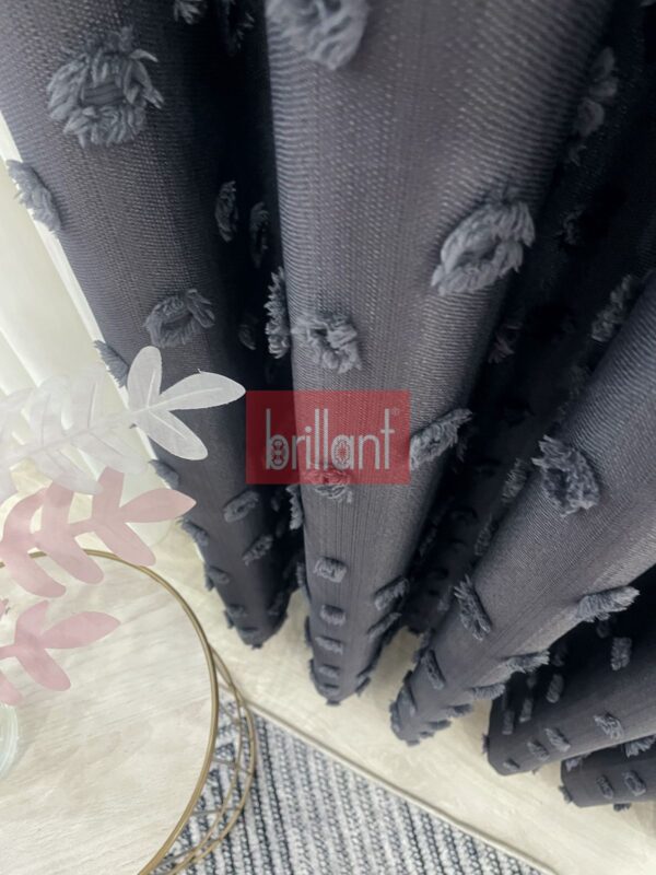 koyu grİ renk modern dokulu Örme tül (kopya)