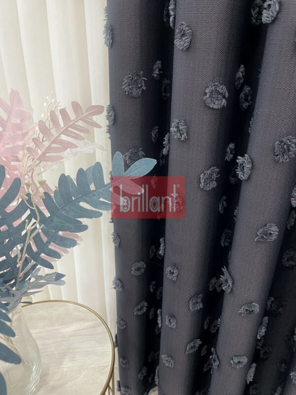 koyu grİ renk modern dokulu Örme tül (kopya)