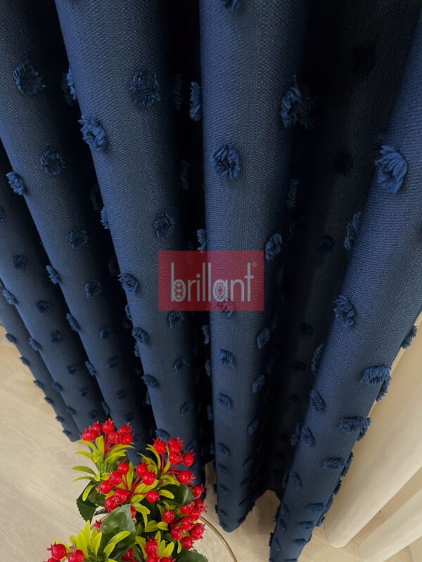 kiremit rengi ponponlu pufy fon perde (kopya)