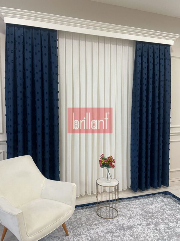 kiremit rengi ponponlu pufy fon perde (kopya)