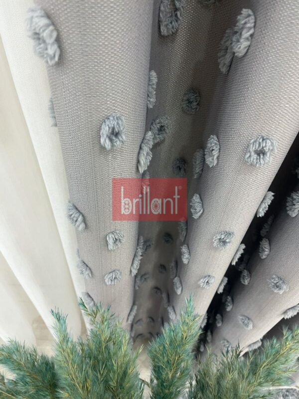 koyu gri renk ponponlu pufy fon perde (kopya)