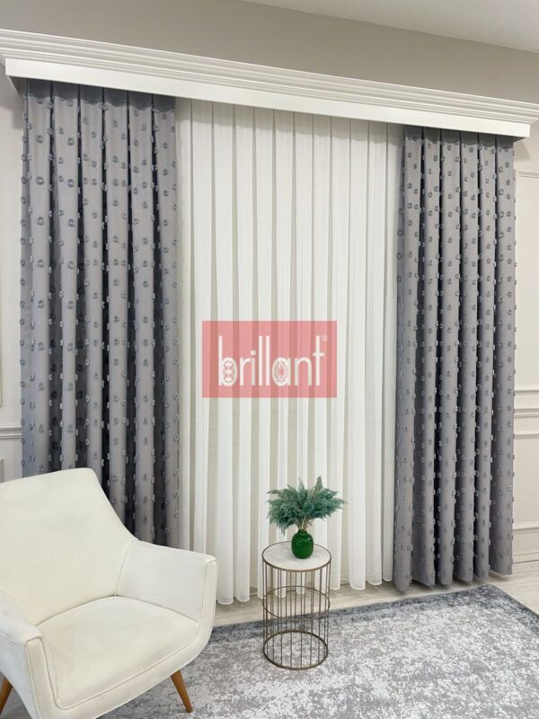 koyu gri renk ponponlu pufy fon perde (kopya)