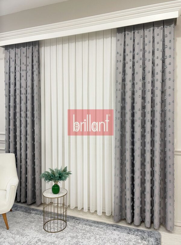 koyu gri renk ponponlu pufy fon perde (kopya)